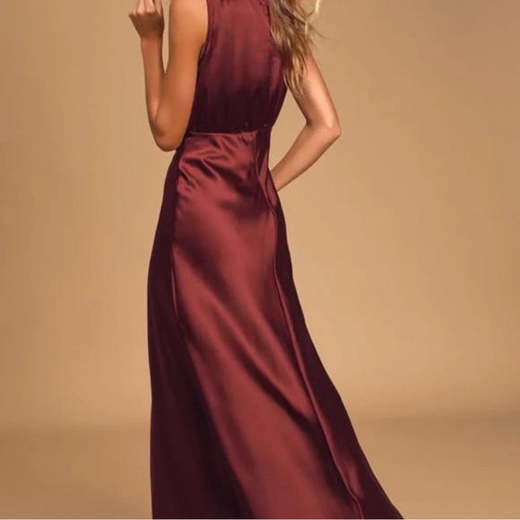 Lulu’s Classic Elegance Satin Dress — Size M - Picture 3 of 13